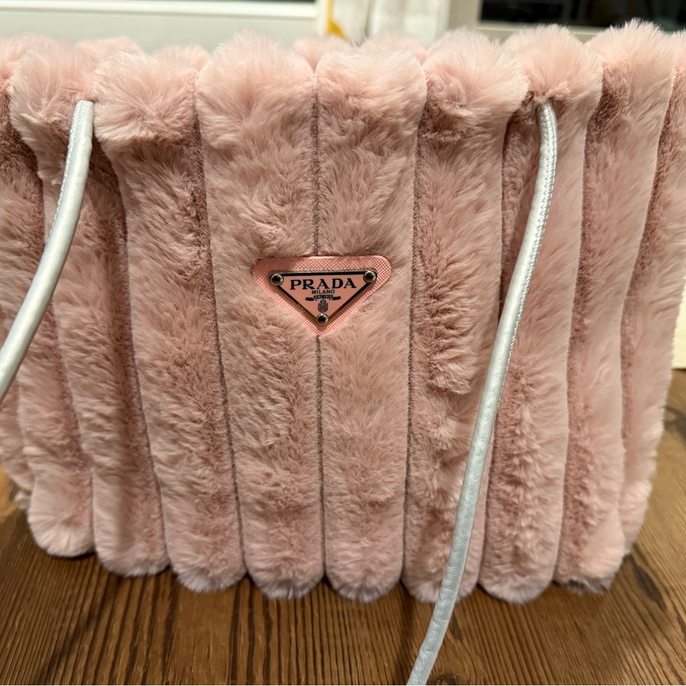 PRADA GWP Faux Fur Tote Bag - Picture 9 of 12